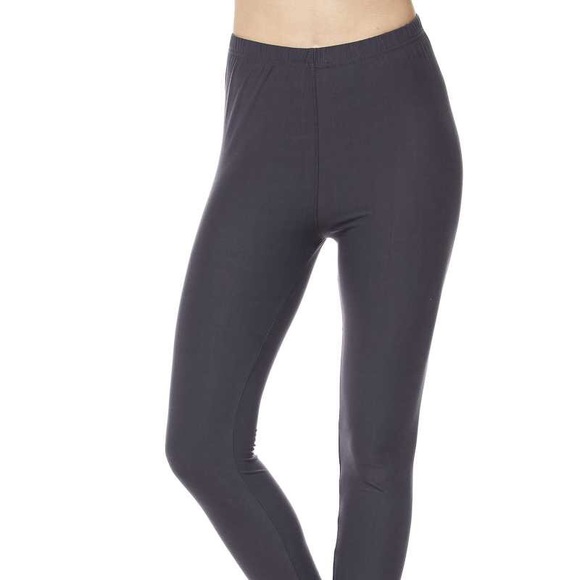 New Mix Leggings NWT Brushed Ankle Gray Plus - Picture 1 of 1